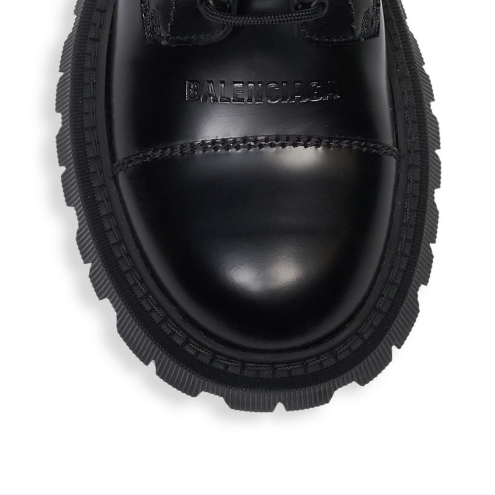 Balenciago Tractor Leather Combat Boots
